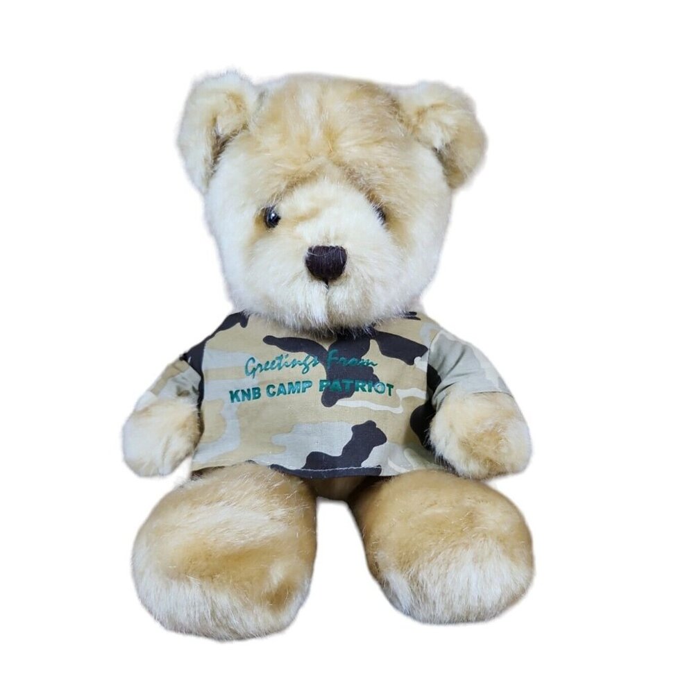 It's All Greek To Me Teddy Bear Camo Military Shirt Plush Stuffed Animal Patriot